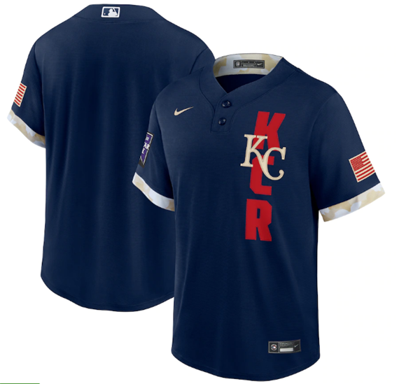Men's Kansas City Royals Blank 2021 Navy All-Star Cool Base Stitched MLB Jersey Men's Kansas City Royals Blank 2021 Navy All-Star Cool Base Stitched MLB Jersey